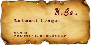 Martonosi Csongor névjegykártya