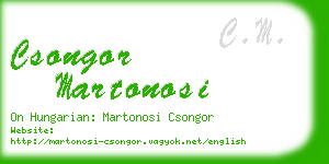 csongor martonosi business card